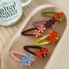 Hair Clips Wholesale Ins 6CM Small Floral Duck Beak Clip Coloful Acrylic Side For Sweet Girls Accessories