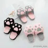 Slipper Fuzzy Plush Slippers Cats Pad Cartoon Animal Pink Grey Bear P Black Girls Anti-slip Indoor Floor Shoes Kids Girls Xmas Gift R231216