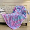 Blankets Double Thickening Throw Tie-dye PV Pile Blanket Designer For Sofa Lomb Wool Home Office Nap Portable