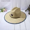 Chapeaux à large bord chapeaux seau nouvelles femmes chapeau de sauveteur Str été plage chapeau de soleil en plein air bohême La mode Fedora Panama HatL231216