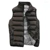 Gilet da uomo Gilet imbottito in cotone Giacca da uomo Piumini Cappotto senza maniche Addensare caldo Gilet casual Abbigliamento invernale Taglie forti