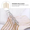 Hangers 5 Pcs Hanger Coat Wooden Dress Clothes Rack Baby Mini Accessories Dolls Miniature