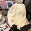 Suéter Masculino Japonês Estilo Suave Literatura Retro Suéter Feminino Outono e Inverno Único Pequeno Tassel Solto Macio Glutinous Knitwear