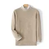 Herensweaters ATTYYWS Halfhoge kraag Pullover Sweater Gekleurd gebreid Business Casual 100% Australische wol Zweet met volledige mouw 231216