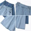 Coreia chi feminino y2k shorts jeans skorts 90 verão cintura alta plissado dentro saias azul claro curto denim saia preta menina