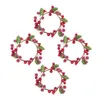Decorative Flowers Christmas Berry Wreath Pography Props Candlestick Xmas Decorating Accessory Gift Ornament Adorn Garland