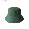 Breda brimhattar hink hattar 2023 Big Head Woman Summer Plus Size Bucket Hat La Beach Sun C Man Cotton Panama Hat Vuxen Fisherman Hats 54-57CM 58-61CML231216