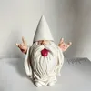 Obiekty dekoracyjne figurki 1PC Rocker Gnome Garden Statues Whock Your Fairy i Gnomes Outdoor Stecue 231216