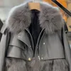 Women's Down Parkas Imitation Winter Fashion pälsrockar Kort motorcykeljacka Kvinnlig dragkedja Långärmad yttre streetwear 231215