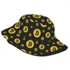 ベレー帽Berets Cryptocurrency Crypto Money Bucket Hat Beach Hatwear