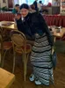 Gonne Skorts Casual da donna a righe autunnali abbinabili a semplici linee coreane A-line alla moda alla caviglia design confortevole lavorato a maglia invernale 231215