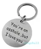 Chain Stainless Steel Keyring Funny Keychain for Boyfriend Husband Valentine's Gifts