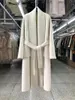 Wełniane mieszanki damskiej Duża kołnierz w stylu szlafroki dwustronne wełniane płaszcz kobiety Kobiety Koreańska moda Breif luźna kurtka zimowa 231215