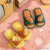 Pantoufles Enfants Pantoufle Printemps Eté Dessin Animé Anti-dérapant Maison Chaussures Pour Garçon Filles Coton Lin Doux Bébé Diapositives Intérieur Extérieur Enfant Pantoufles R231216