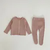 Clothing Sets Spring Baby Boys And Girls Cardigan Coat Large Pp Long Pantyhose 2-piece Set Boy Clothes Kids