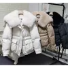 Parkas pour femmes Maomaokong lâche véritable col de fourrure 2023 veste de canard blanc femmes hiver luxe manteau bouffant surdimensionné plume vêtements d'extérieur 231215