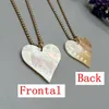 Pendant Necklaces Fashion Stainless Steel Necklace Girl Natural White Sea Shell Love Heart Choker Neck For Women Jewelry Gifts