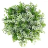 Guirlande de fleurs décoratives en feuilles d'eucalyptus, couronnes artificielles pour porte d'entrée, décoration de mariage d'hiver en plastique pour l'intérieur