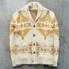 Mens Sweaters Autumn and Winter Fashion Trend Printed Cardigan Sweater Casual Loose Thick Warm Comfortable Large Size 231216