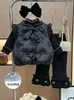 Clothing Sets Girl Clothes Suit Autumn Winter Fashion Children Girls Baby Down Vest Sweater Pant Three piece 231216