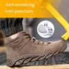 Stivali WOUDHONY Scarpe industriali maschili Scarpe da lavoro anti-smash anti-perforazione Scarpe antinfortunistiche indistruttibili Scarpe da arrampicata con punta in acciaio 231216