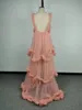 Moderskapsklänningar sexiga v hals kvinnors prom eleganta gravida ruffles bollklänning kväll festklänning premama p o shoot robes rosa 231216