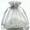 200 PCS Silver Organza Gift Bags Bags Wedding Wedding 9 × 12cm 3 5 inch × 4 7 inch 268m