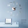 Zegary ścienne Zegar lustrzane naklejki Kreatywne salon zdejmowany stracka naklejka naklejka do domu nowoczesna dekoracja