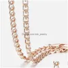 Chaînes M Hommes Femmes Collier de serpent 585 Lien d'or rose rempli de bijoux de mode Cadeaux de mariage de fête entière 50 60cm GN462245Z Drop Delive Dh0Hr