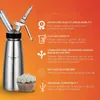 Bar Tools Whipped Cream Dispenser 1 Pint Stainless Steel Whipper Canister Whipping Siphon with 3 Decorating Tips 4 Injector Tip 231216