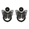 Dangle Chandelier 4 Color Butterfly أقراط الخرز Rhinestone Mode Moder