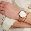 Relojes de mujer Reloj de mujer de primeras marcas Dropshipping Japón movimiento de cuarzo 36 mm oro rosa resistente al agua relojes minimalistas nórdicos de moda para mujer L231216