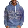 Hoodies masculinos vintage com capuz solto impresso manga longa pulôver blusa outono inverno diário punk rua versátil moletom tie dye topo