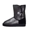 2023 Women Glitter Boots Classic Sequin Designer Winter Woment Thight-Top Boots Boots Mini Mini Knee Button Bling Soft-Soled Women Warm Boots.