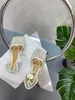Designer Pearl Fish Mouth Sandals Waterproof Table Plat Beautiful and Elegant Wedding Shoes Party Shoes Storlek 35-41 Stone