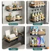 Bathroom Shelves 1 3 Piece Drill Free Shower Organizer Shelf Toilet Space Aluminum Corner Accessories 231216