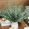 Dekoracje świąteczne Fałszywe łodygi eukaliptusa zielone liście gałęzie do kwiecistej aranżacji ślubny stół