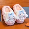 Slipper herfst- en winterkassa's voor kinderen voor jongens en meisjes indoor schattige cartoon meisjes baby en baby katoen slippers 231216