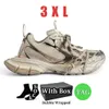 مع مربع 3XL Track 3.0 مصمم أحذية الرجال نساء Tripler Black Sliver Beige White Gym Red Red Gray Sneakers لوحة أزياء بالنسبة لي غير رسمية