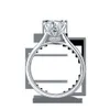 Bijoux personnalisés haut de gamme Brilliant Cut Moissanite Diamond Sier Ring VVS Anneau de fiançailles pour les femmes