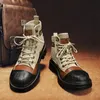 Bottes Chaussures pour hommes automne et hiver bottes montantes respirantes à semelles épaisses surélevées toutes les chaussures de toile décontractées bottes pour hommes 231216