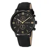 Orologi da polso 1pc orologio al quarzo nero da uomo quadrante romano moda data rotonda per lo sport 231216