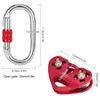 Carabiners lixada 30kn zipラインケーブルトロリー屋外クライミング運搬zipline 25knネジロックカラビナ231215付きデュアルプーリー