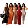 Bademode 2021 Sommer aushöhlen Strand Maxi Kleid Cover Up Frauen Häkeln Bikini Cover Ups Bademode Badeanzug Badeanzug Strandkleid