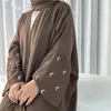 Vêtements ethniques Musulman Abaya pour femmes Dubaï épais broderie kimono cardigan manteau à manches longues islamique turquie modeste vêtements d'extérieur hiver