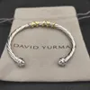 Bangle Dy Cable Classic Armband Sterling Silver Twist Thread Set Fashion Prossist 231215