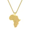 Hänge halsband cxwind rostfritt stål afrika karta halsband charm geometrisk för kvinnor flicka chocker afrikanska land smycken