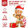 Décorations de Noël Glowing Gonflable Gingerbread Man LED Noël Blow Up Yard Ornement pour la décoration de jardin de fête intérieure extérieure 231216