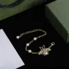 سوار سوار المصمم Bee Pearl Bracelet الفاخرة هدية مجوهرات عالية الجودة