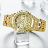 Armbandsur Diamond Women Watches Gold Watch Ladies Wrist Luxury Brand Rhinestone Womens Armband Female Relogio 231216